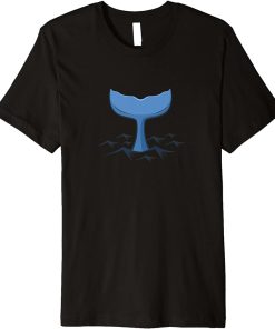 Whale fin in the sea | orca whale marine biologist dolphin Premium T-Shirt