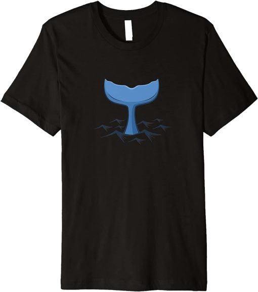 Whale fin in the sea | orca whale marine biologist dolphin Premium T-Shirt